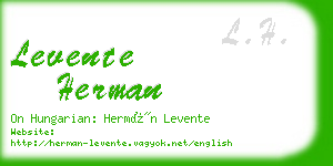 levente herman business card